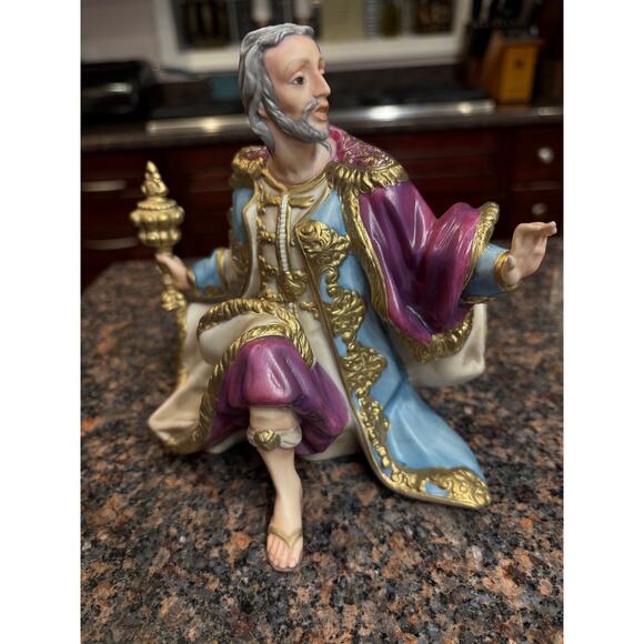 The Frankin Mint Ltmd Ed Vatican Nativity Gaspar #A6688 - Picture 2 of 7